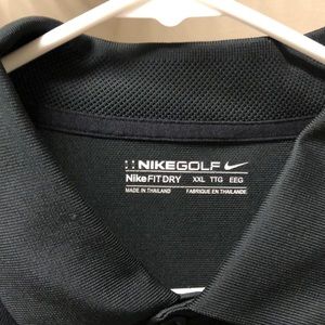 Black Nike Golf Dry Fit Long Sleeve Polo
